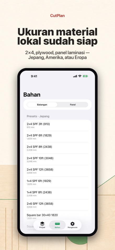 CutPlan: optimasi potong kayu 5