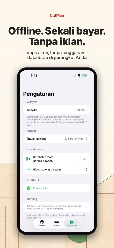 CutPlan: optimasi potong kayu 10