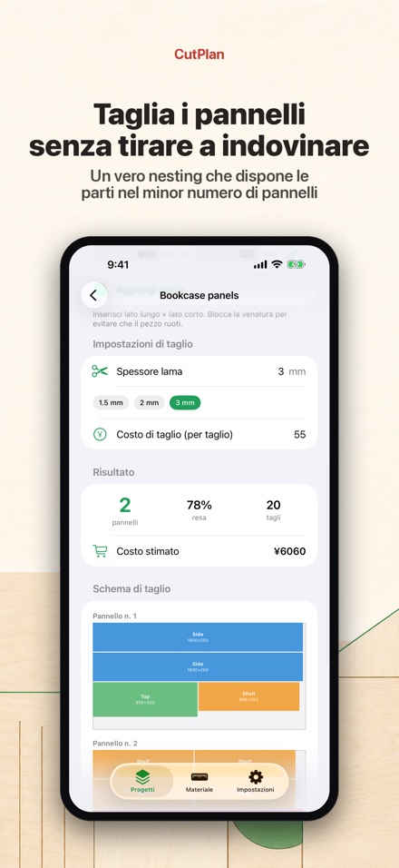 CutPlan: ottimizza tagli