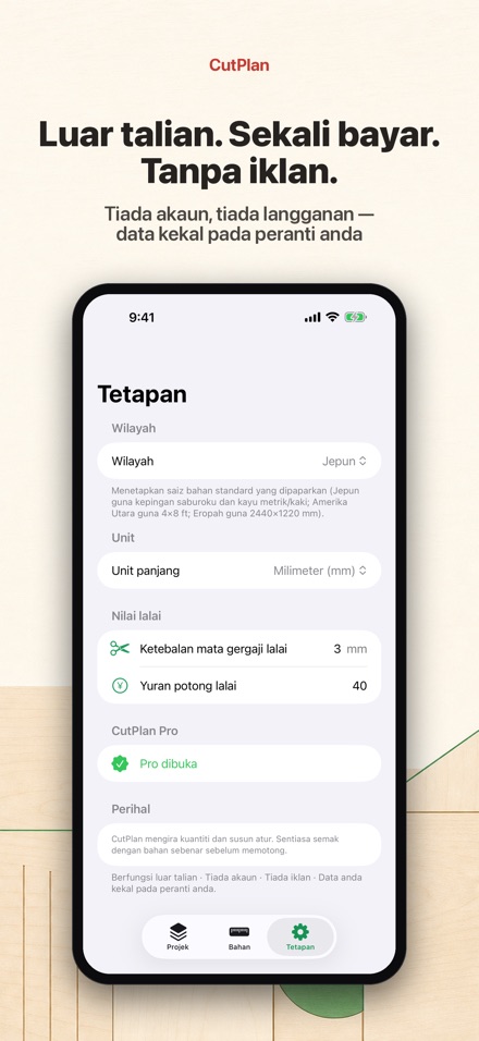 CutPlan: optimum potong kayu 10