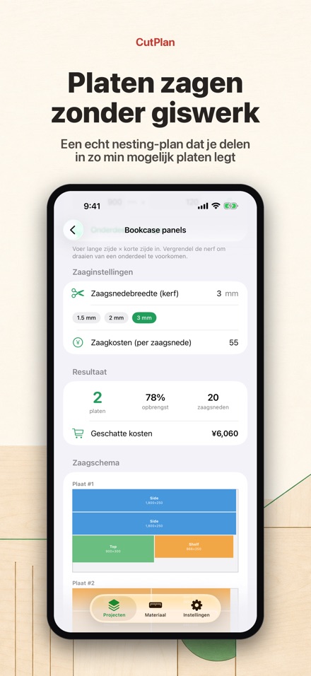 CutPlan: zaaglijst optimizer