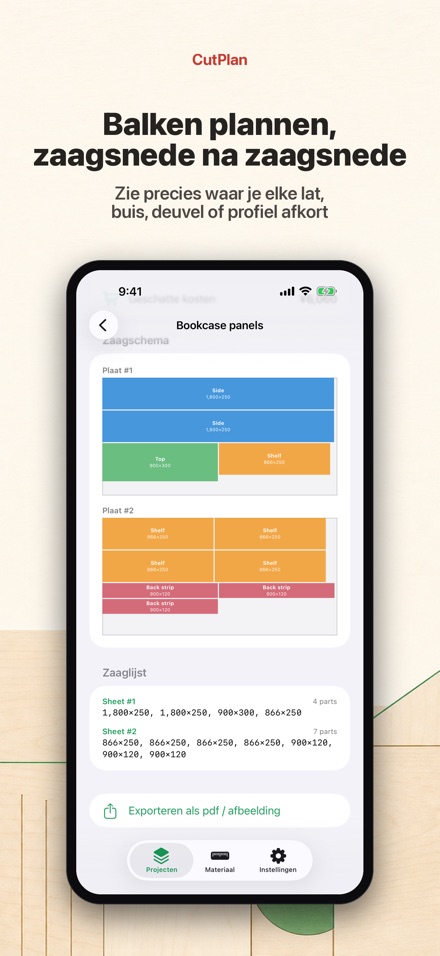 CutPlan: zaaglijst optimizer 2