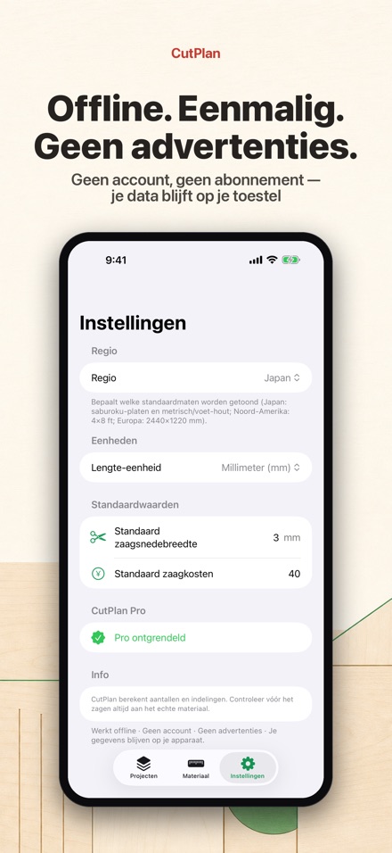 CutPlan: zaaglijst optimizer 10