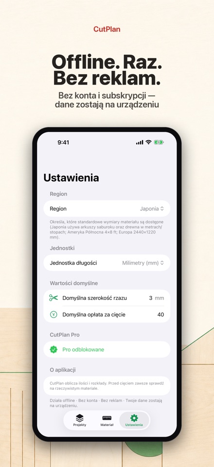 CutPlan: Optymalny rozkrój 10