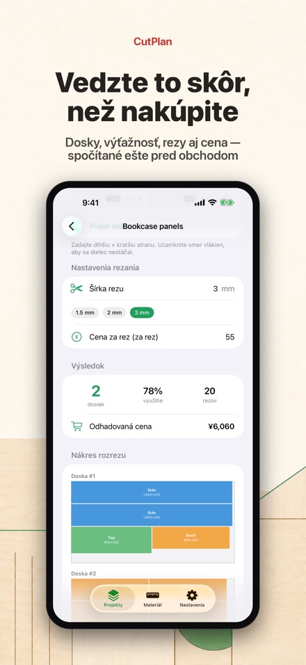CutPlan: Optimalizácia rezov 3