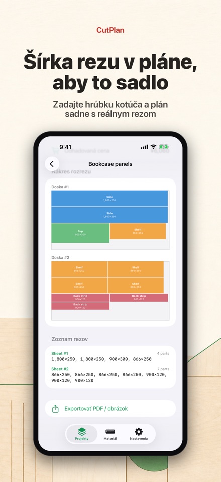 CutPlan: Optimalizácia rezov 8