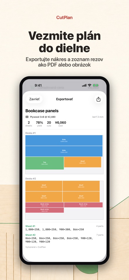CutPlan: Optimalizácia rezov 9