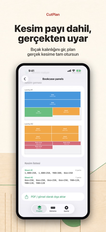 CutPlan: kesim planı hesaplama 8
