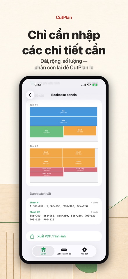 CutPlan: tối ưu cắt gỗ và tấm 4