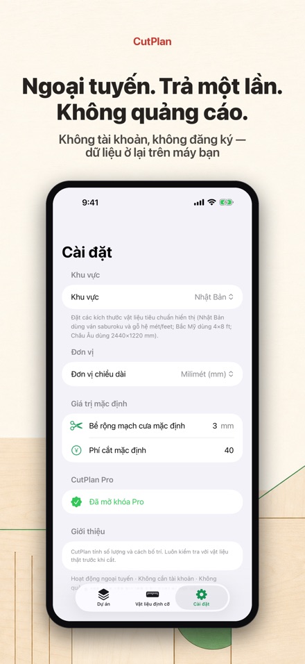 CutPlan: tối ưu cắt gỗ và tấm 10
