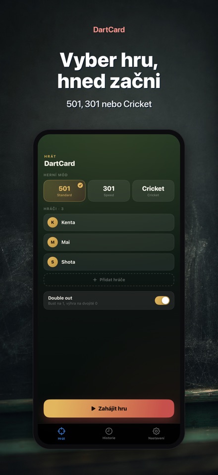 DartCard: Počítadlo Šipek 6