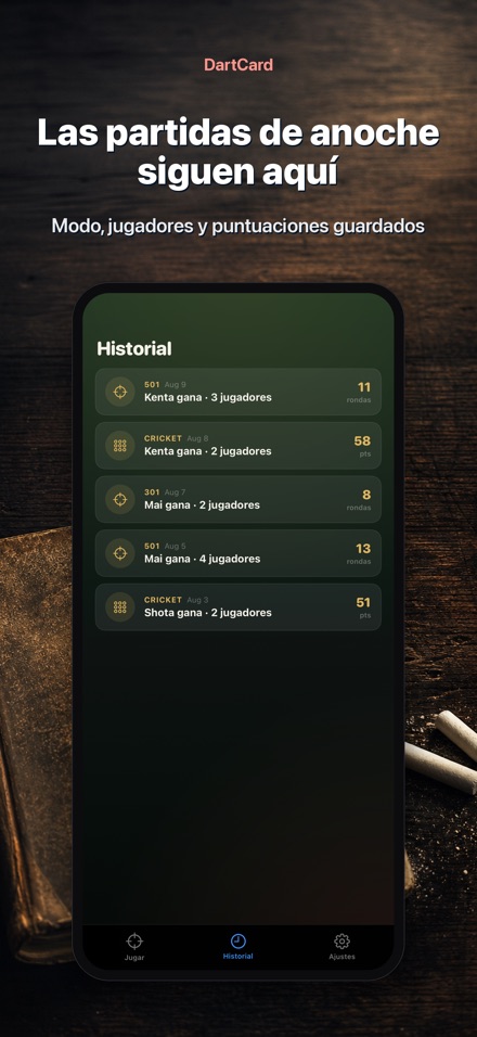 DartCard: Marcador de Dardos 8