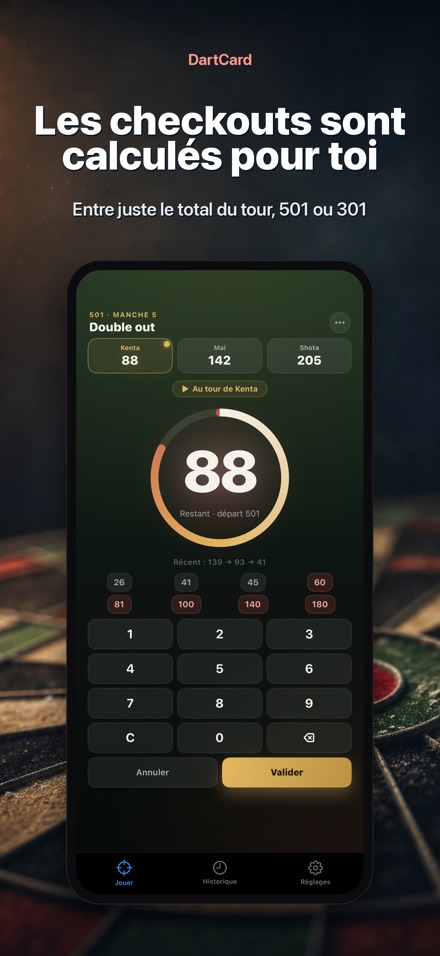 DartCard: Marqueur Fléchettes