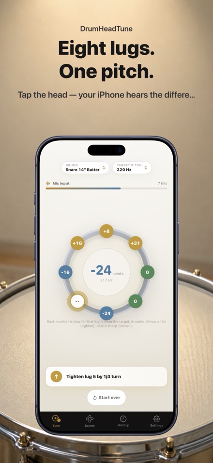 Drum Head Tuner: Snare & Tom 1