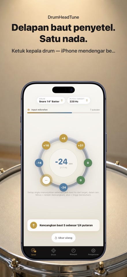 Tuner Drum: Snare Drum & Tom 1