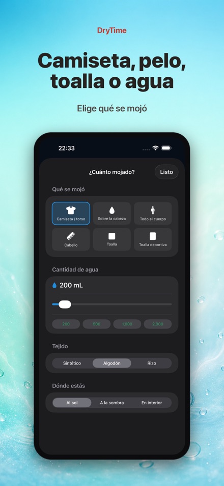 DryTime: cuánto en secar 2
