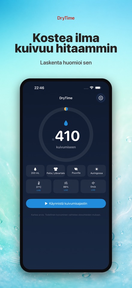 DryTime: Kuivumisaika 6