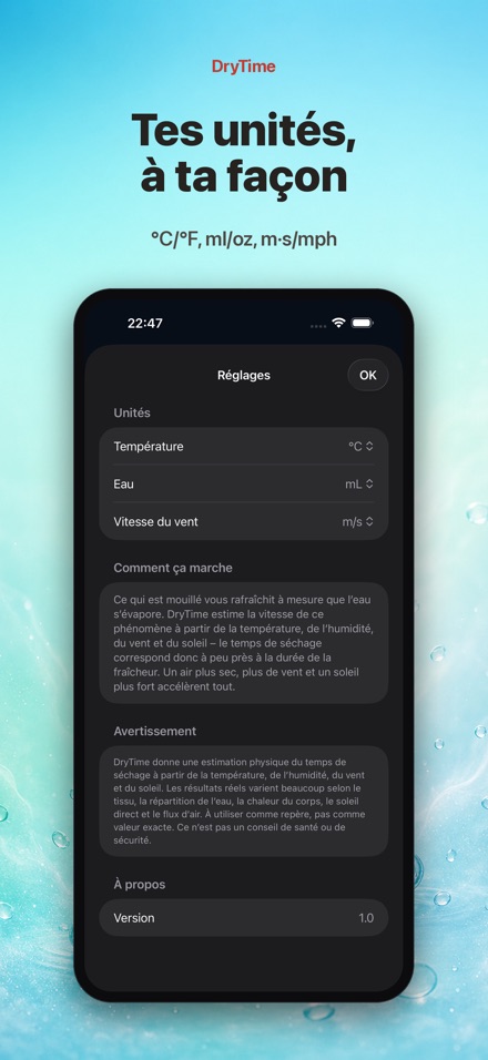 DryTime : sec en combien ? 10