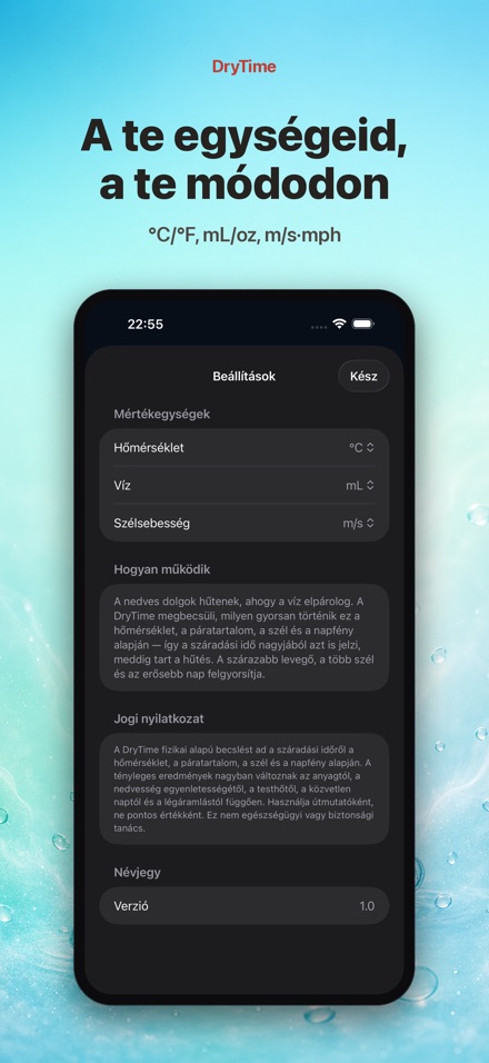 DryTime: Meddig szárad? 10