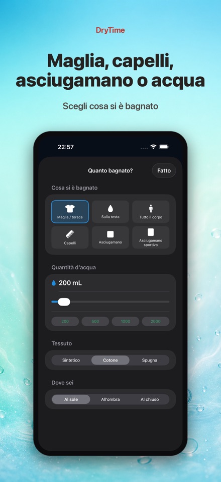 DryTime: quanto per asciugare 2