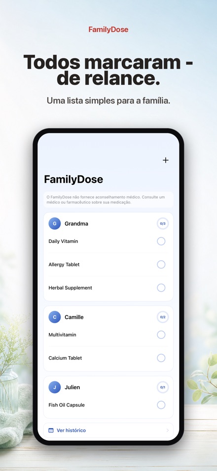 FamilyDose: Checklist Familia