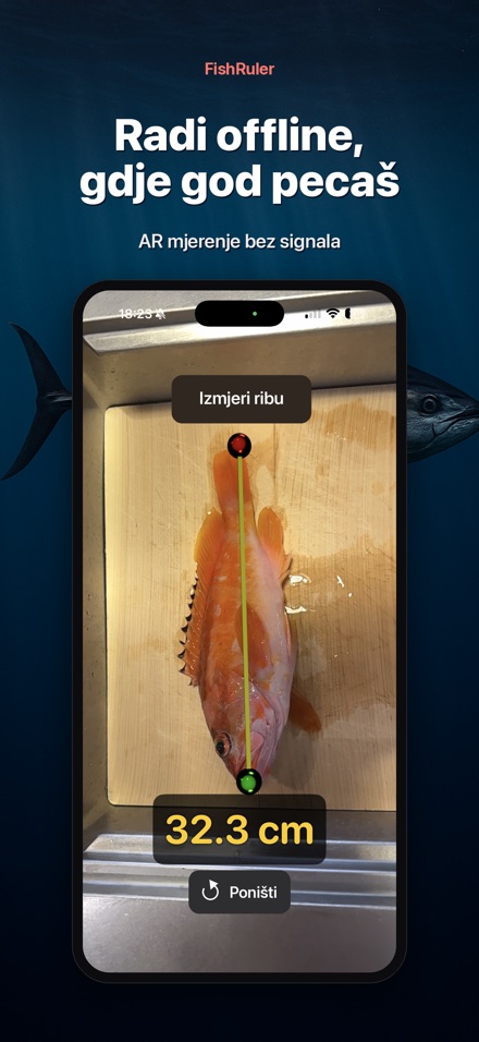 FishRuler: mjerenje ribe AR 7