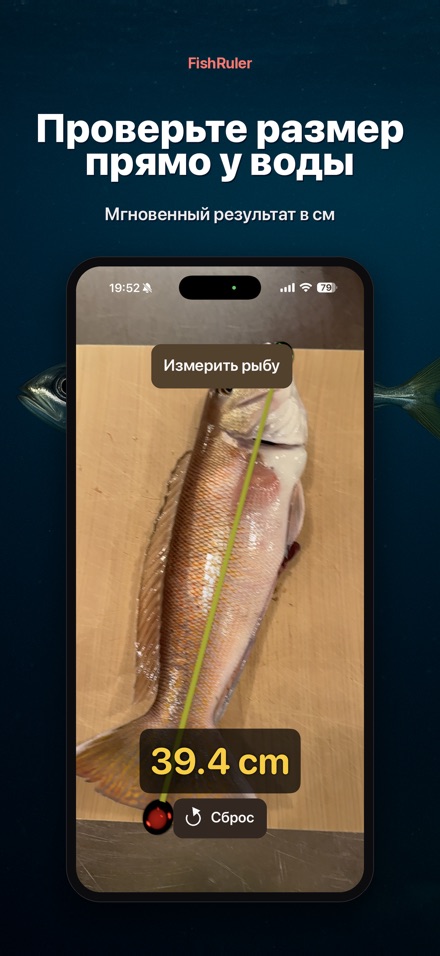 FishRuler: замер рыбы в AR 5