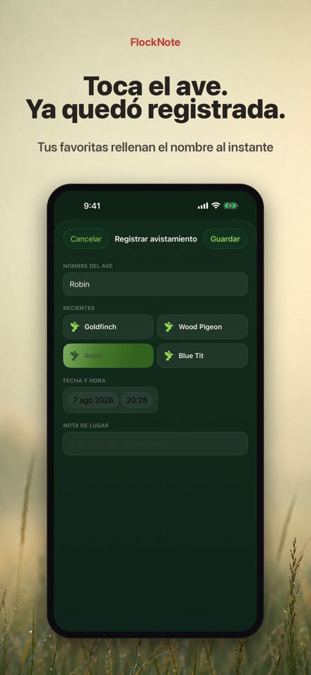 FlockNote: Registro de Aves 10