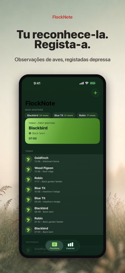 FlockNote: Diário de Aves