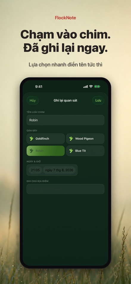 FlockNote: Nhật Ký Ngắm Chim 10