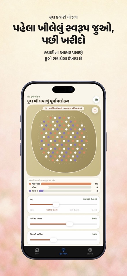 FlowerBedPlan: છોડની સંખ્યા 1