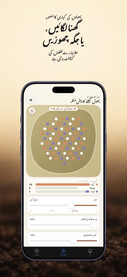 FlowerBedPlan: پودوں کی تعداد 7