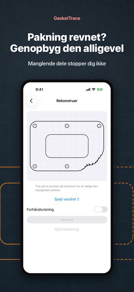 GasketTrace: pakningsskabelon 3