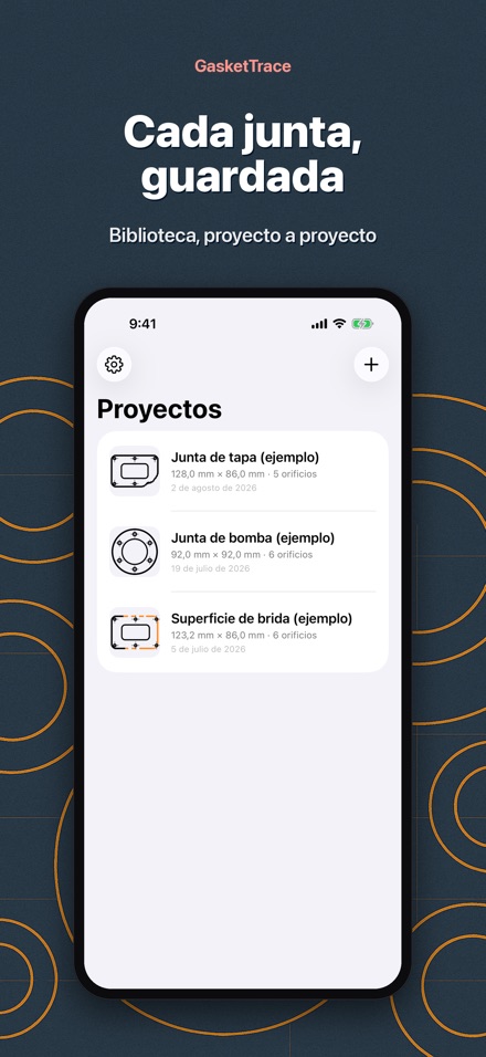 GasketTrace: patrón de junta 9