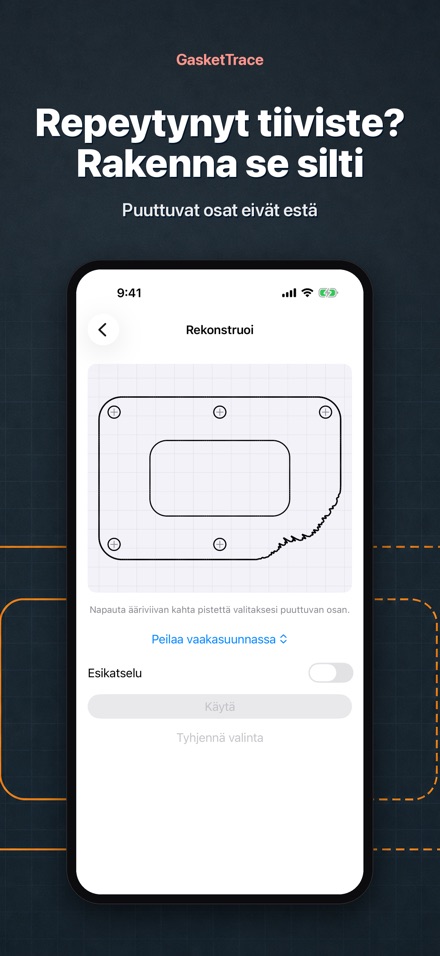 GasketTrace: tiivistemalli 3
