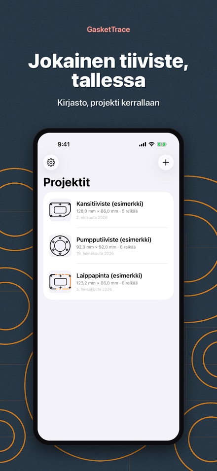 GasketTrace: tiivistemalli 9