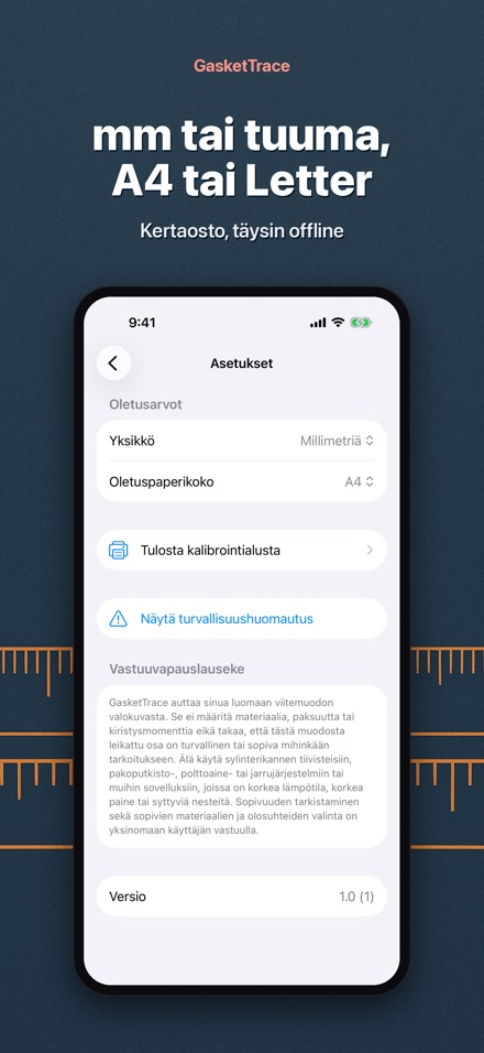 GasketTrace: tiivistemalli 10