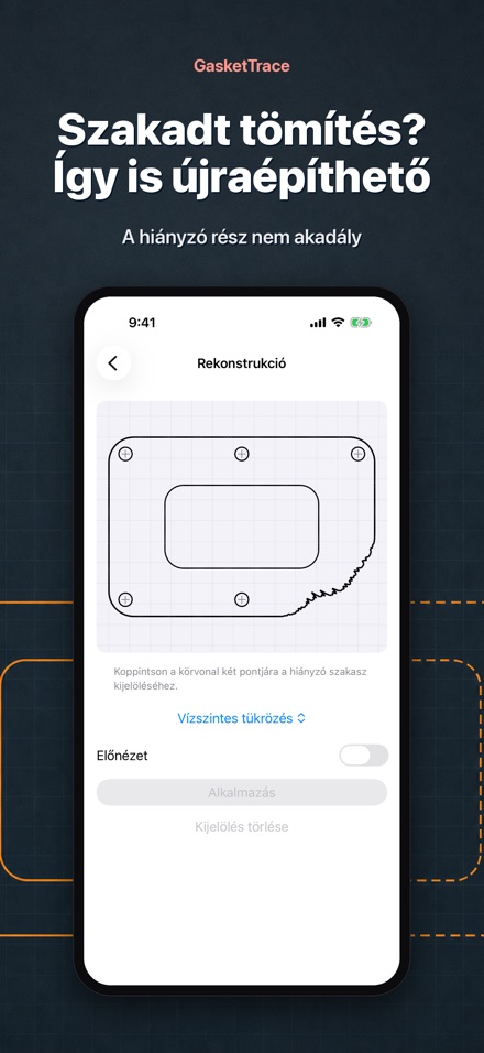 GasketTrace: tömítés sablon 3