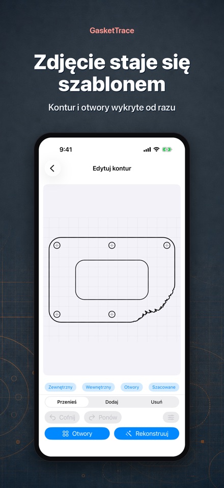 GasketTrace szablon uszczelki