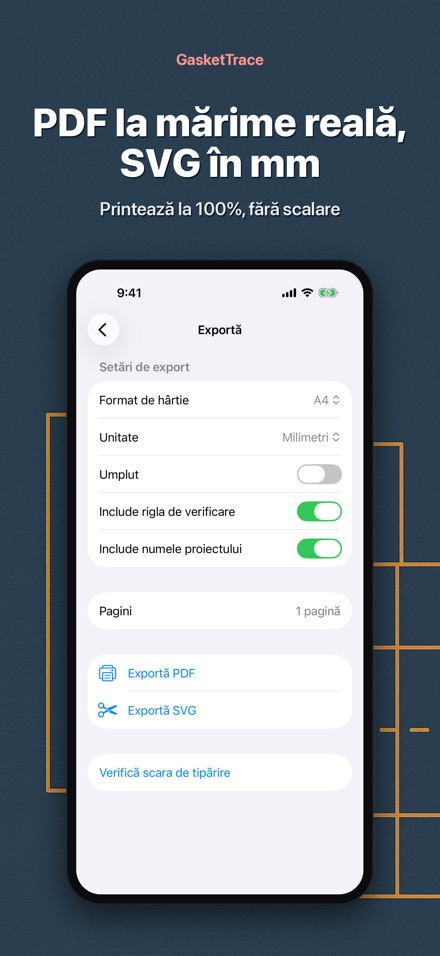GasketTrace șablon garnitură 6