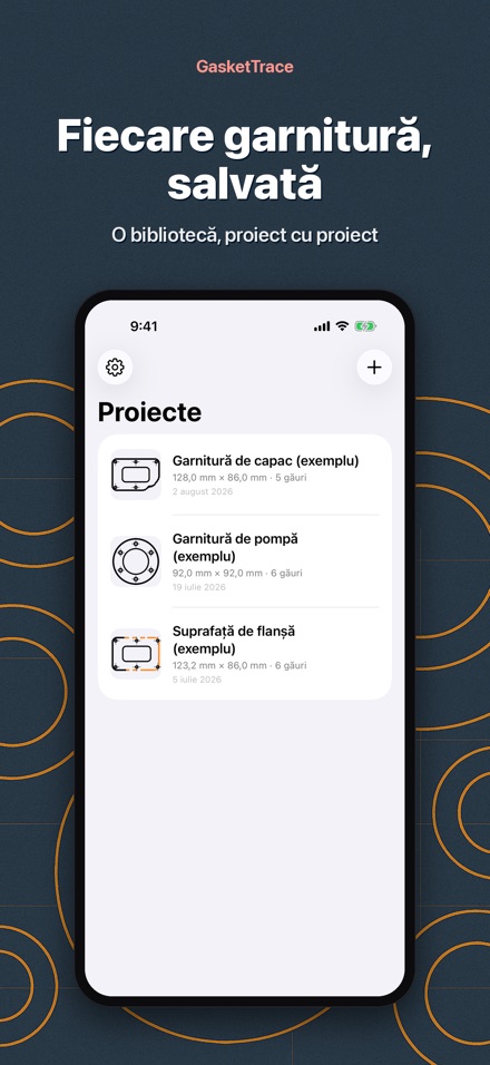 GasketTrace șablon garnitură 9