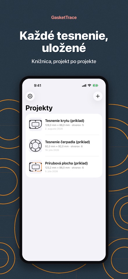 GasketTrace šablóna tesnenia 9