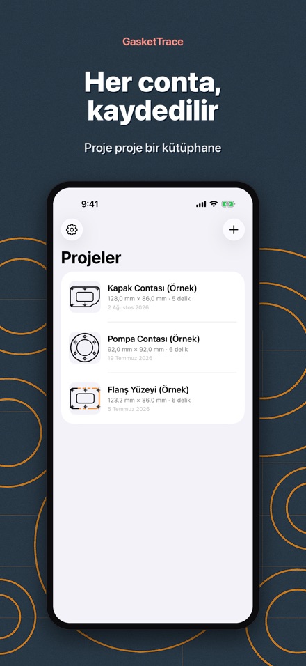 GasketTrace conta şablonu 9