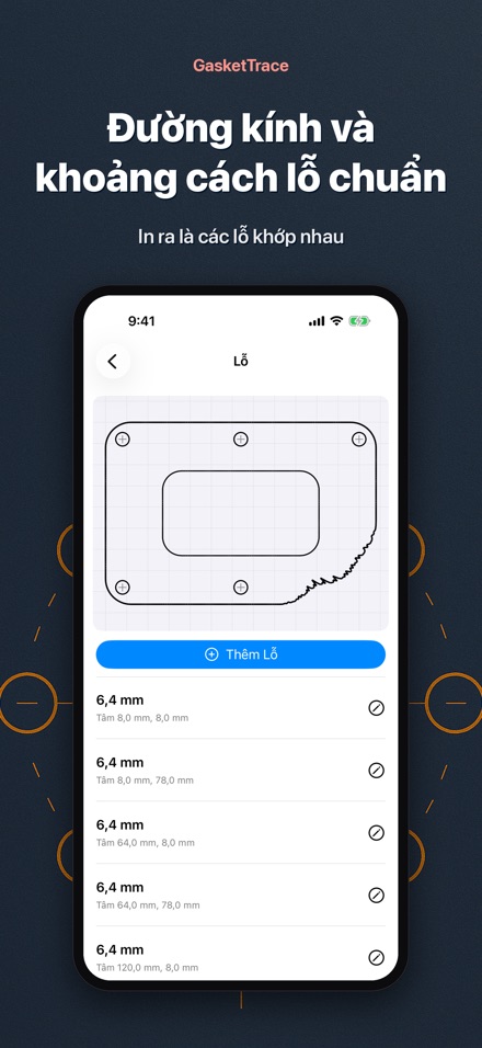 GasketTrace mẫu cắt gioăng 4