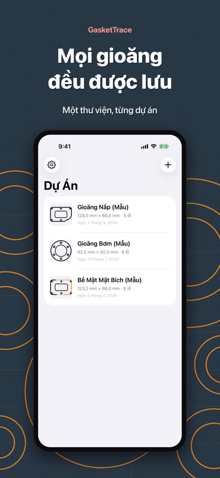 GasketTrace mẫu cắt gioăng 9