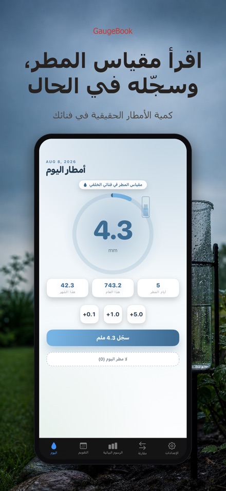 GaugeBook: يوميات المطر