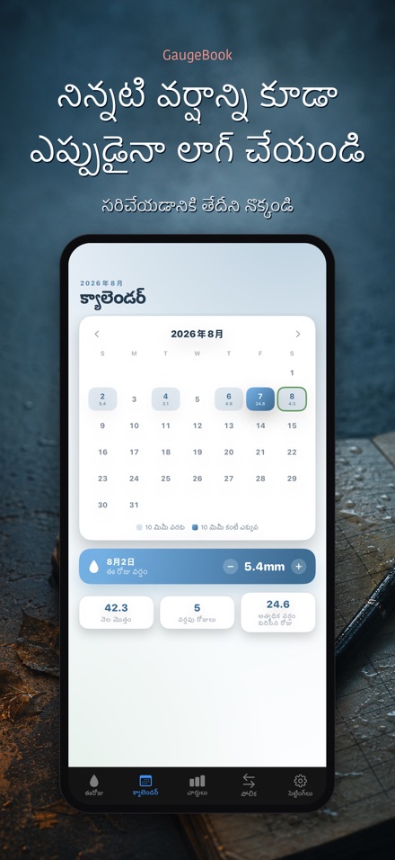 GaugeBook: వర్షపు డైరీ 7