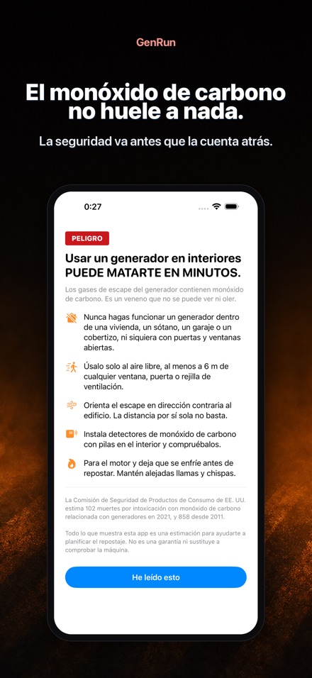GenRun: autonomía generador 8