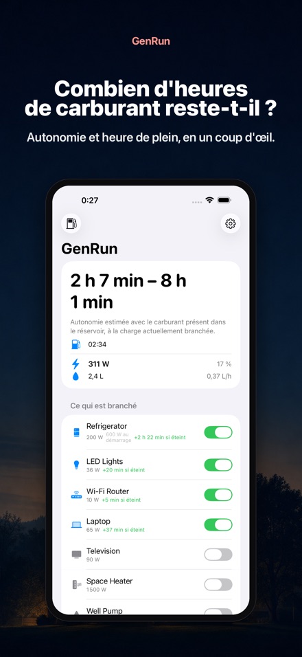 GenRun : autonomie groupe