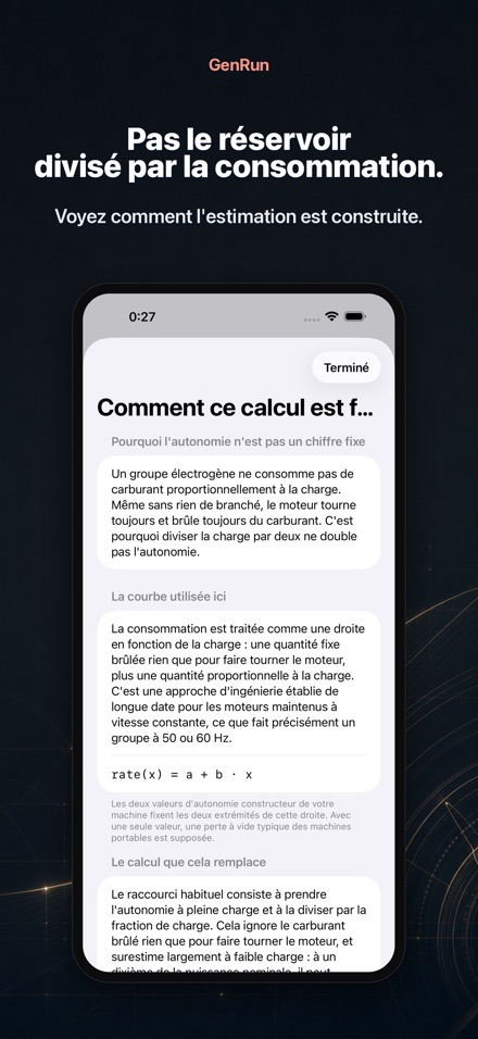 GenRun : autonomie groupe 3